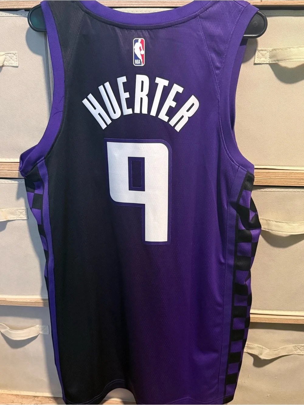 Jordan Sacramento Kings Purple/Black #9 Basketball Jersey